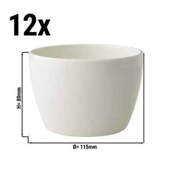 (12 szt.) LUX - Miska Maastricht - 450 ml - Ø 11,5 cm - Kość słoniowa - Prime Gastro
