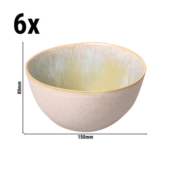 (6 sztuk) LIGHT BLUE SEA - Miska - 800ml - Ø 150mm - Biały - Prime Gastro