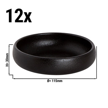 (12 sztuk) Miska Maastricht - 200 ml - Ø 11,5 cm - Czarna - Prime Gastro