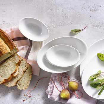 (12 szt.) WHITE DELIGHT - Miska - 25 x 16 cm - 700 ml - Biała - Prime Gastro