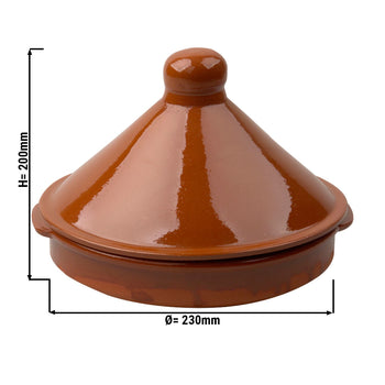 (1 sztuka) CLASSICO - Miska do tapas z pokrywką - Ø 23 cm - Brązowy - Prime Gastro