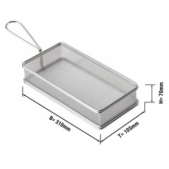 Kosz do serwowania/smażenia SREBRNY - Prime Gastro