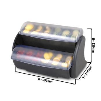 Pojemniki na składniki barowe ze stojakiem na 2x pojemniki na składniki - Prime Gastro