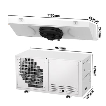 Agregat chłodniczy typu split - dla maks. 15 m³ - stopień ochrony IP 51 - Prime Gastro