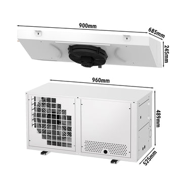 Agregat chłodniczy typu split - dla maks. 7,5 m³ - stopień ochrony IP 51 - Prime Gastro