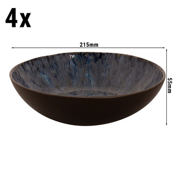 (4 sztuki) Lester - Miska - Ø 21 cm - Niebieski - Prime Gastro