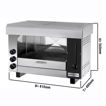 Gazowy piekarnik do pity/ salamander gastronomiczny PRO - 9,75 kW - Prime Gastro