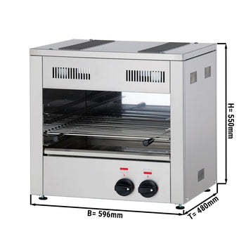 Gazowy piekarnik do pity / salamander gastronomiczny INFRAROT - 3,3 kW - 2 palniki