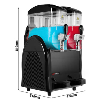 Maszyna do slushu - 2x 12 litrów - Czarny - Prime Gastro