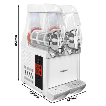 Maszyna do slushu - 2x 10 litrów - 670 W - biały - Prime Gastro