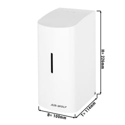 AIR - WOLF | Środek do czyszczenia desek sedesowych z czujnikiem - 500 ml - Stal nierdzewna biały