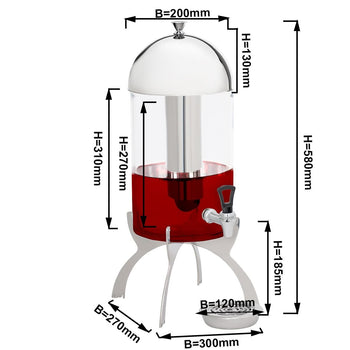 Dozownik soku - 7 litrów - Chromowany