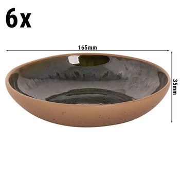 (6 sztuk) WISTERIA - Miska - Ø 16 cm - Zielony/beżowy - Prime Gastro