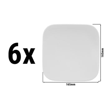 (6 sztuk) SELTMANN WEIDEN | Talerze - płaskie kwadratowe - 165 x 165 mm - białe - Prime Gastro