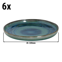 (6 sztuk) MIAMI - Płaski talerz - Ø 22 cm - Zielony