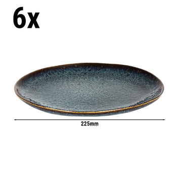 (6 sztuk) ECCENTRIC - Płaski talerz - Ø 220 mm - niebieski benzynowy - Prime Gastro