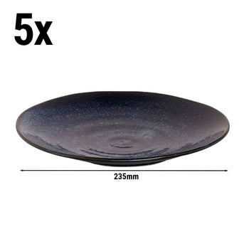 (5 sztuk) KIRYU - Płaski talerz - Ø 235 mm - Niebieski - Prime Gastro