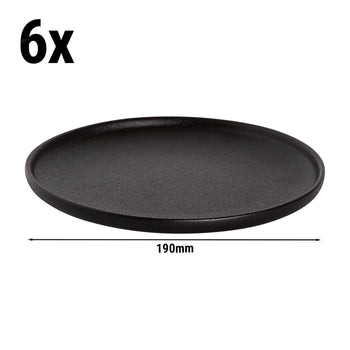 (6 sztuk) UNIVERSE - Talerz płaski Maastricht - Ø 190 mm - Czarny - Prime Gastro