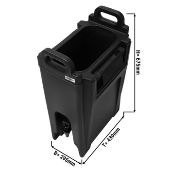 Termiczny pojemnik na napoje z kranikiem - 20 litrów / czarny - Prime Gastro