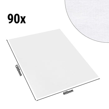 (90 sztuk) Damasceński bieżnik Tessin Atlas - 40 x 130 cm - biały - Prime Gastro