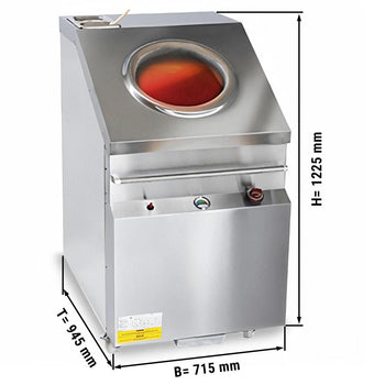 Piec gazowy tandoori - 715x1225mm - Stal nierdzewna - Prime Gastro