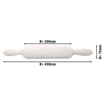 Wałek do ciasta - 75x450mm - owalny - Prime Gastro