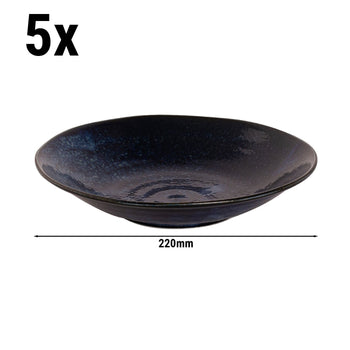 (5 sztuk) KIRYU - Talerz głęboki - Ø 220 mm - Niebieski - Prime Gastro