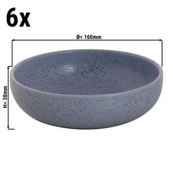 (6 sztuk) SANDY LOAM - Talerz głęboki - Ø 16 cm - Niebieski - Prime Gastro