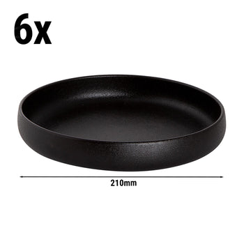 (6 sztuk) UNIVERSE - Talerz głęboki Maastricht - Ø 210 mm - Czarny - Prime Gastro