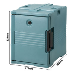 CAMBRO | ULTRA PAN CARRIER® - Pojemnik termiczny 57 litrów - na 4x pojemniki GN 1/1 - łupkowy niebieski