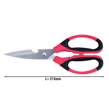 Nożyce uniwersalne – 21,5 cm – z otwieraczem do butelek - Prime Gastro