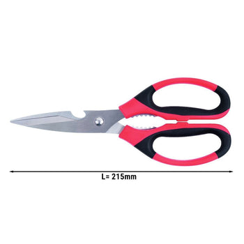 Nożyce uniwersalne – 21,5 cm – z otwieraczem do butelek