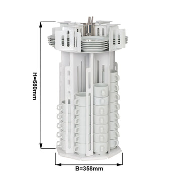 Dozownik filiżanek -/ & spodków - obrotowy - biały - Prime Gastro