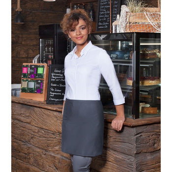 (6 szt) KARLOWSKY | Fartuch w talii Basic - Antracyt - Prime Gastro