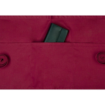 (6 szt.) KARLOWSKY | Fartuch w talii Basic z kieszonką - Bordowy - Prime Gastro