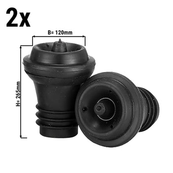 (2 szt) Zamknięcie do butelek wina i szampana - Bar Professional - czarne - Prime Gastro