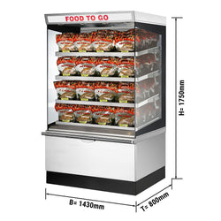 UBERT | Witryna grzewcza - 1430x800mm - 4 podgrzewane półki