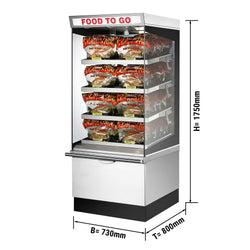 UBERT | Witryna grzewcza - 730x800mm - 4 podgrzewane półki