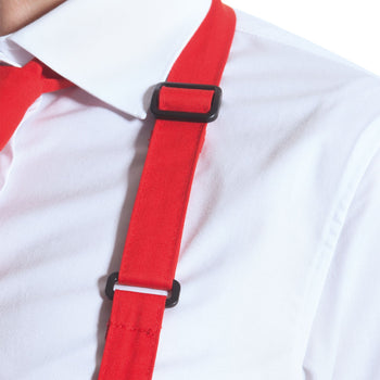 KARLOWSKY | Fartuch na szelkach wodoodporny Basic - z klamrą - czerwony - Prime Gastro