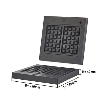 Blacha do pieczenia gofrownicy- kształt: kwadratowy - Prime Gastro