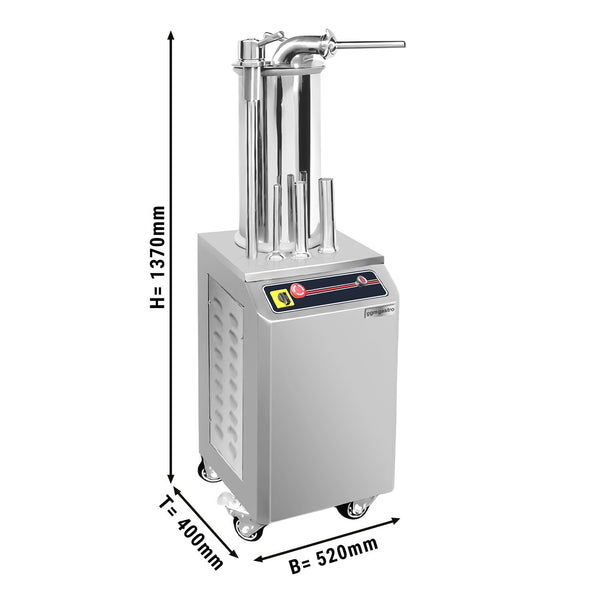 Hydrauliczna nadziewarka do kiełbas - 15 litrów - 750 W - stal nierdzewna