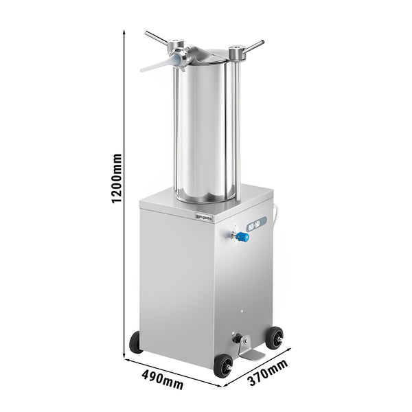 Hydrauliczna nadziewarka do kiełbas - 15 litrów - 560 W - stal nierdzewna