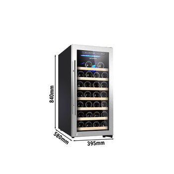 Chłodziarka do wina - 1 strefa klimatyczna - 100 litrów - maks. 38 butelek - Prime Gastro