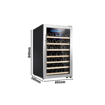 Chłodziarka do wina - 1 strefa klimatyczna - 120 litrów - maks. 52 butelki - Prime Gastro