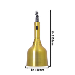 Lampa grzewcza na podczerwień – 250 W – Ø 180 mm – mosiądz