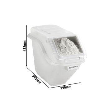 Pojemnik na składniki - 20 litrów - wykonany z polipropylenu - biały - Prime Gastro