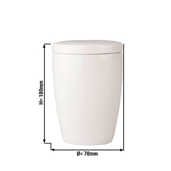 (12 szt.) LUX - Cukiernica - porcelana - Ø70mm - Wys.: 100mm - Kość słoniowa