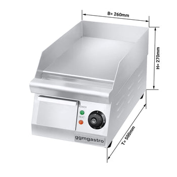 Elektryczna płyta do grillowania - 1,6 kW - Gładka - Prime Gastro