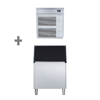 Maszyna do płatków lodu - 220 kg / 24 h - łącznie z pojemnikiem do przechowywania lodu - Prime Gastro