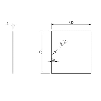 Panel z pleksiglasu do kwadratowej lady chłodniczej - Prime Gastro